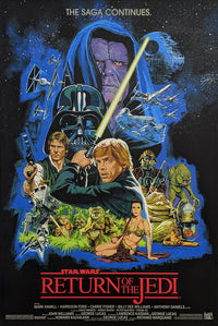 RETURN OF THE JEDI (red title) by Paul Mann