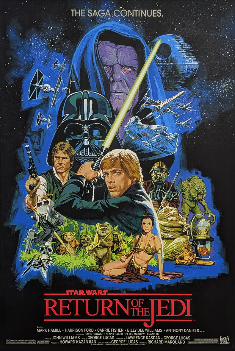 RETURN OF THE JEDI (red title) by Paul Mann