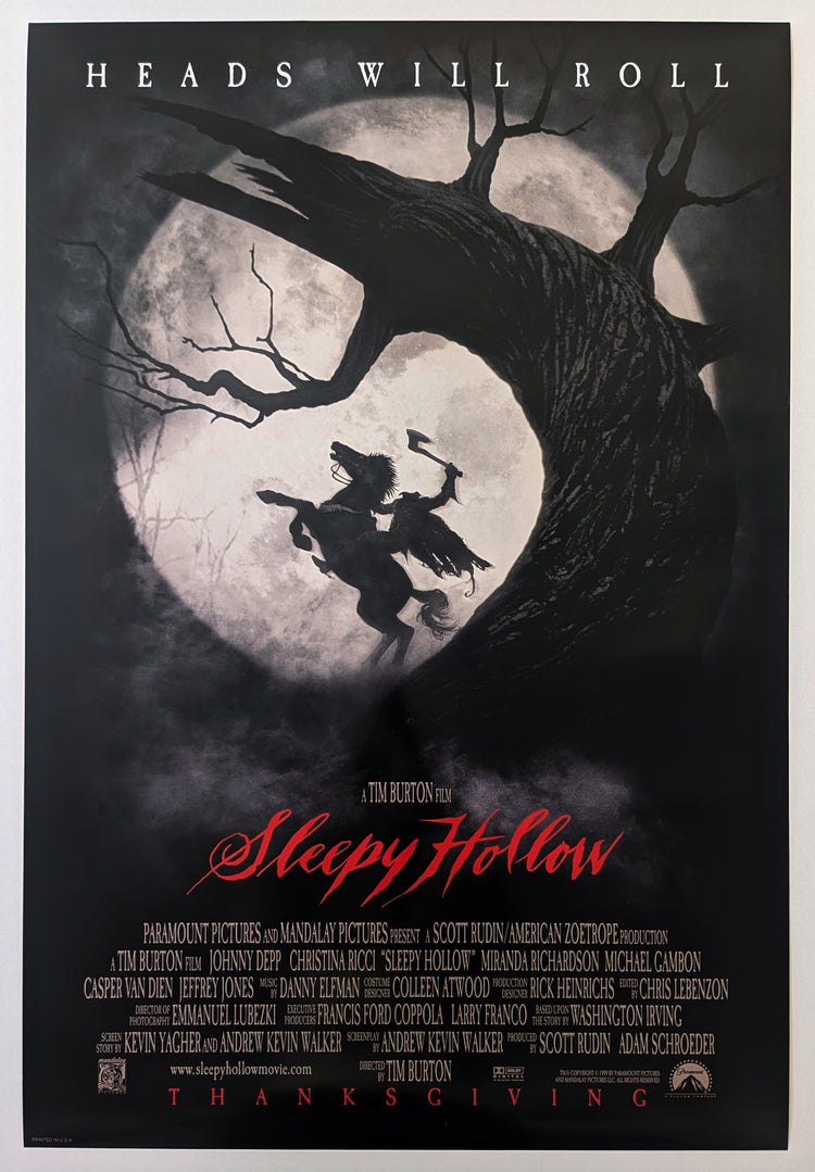 SLEEPY HOLLOW (1999) – US double sided poster