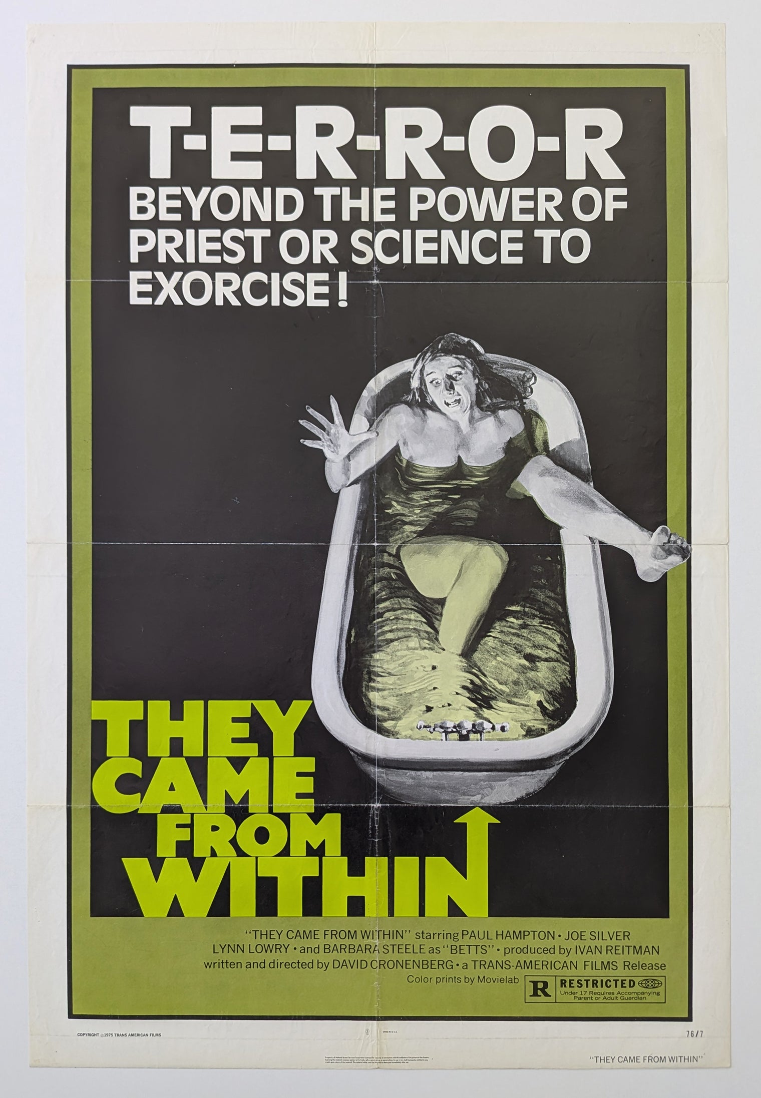 THEY CAME FROM WITHIN (1975) – US one sheet