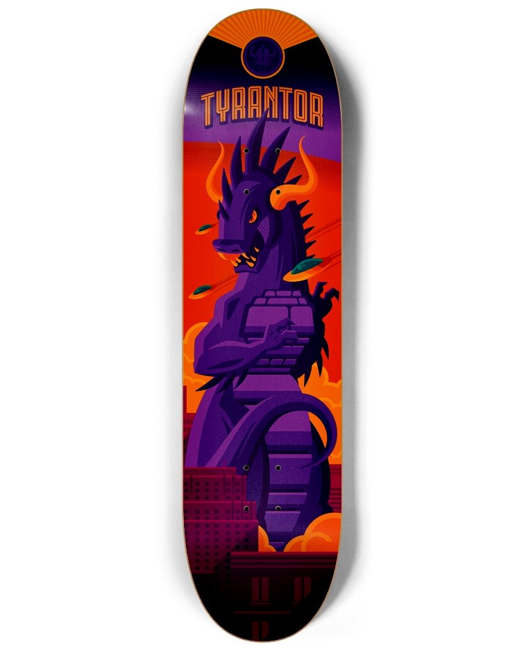 TYRANTOR Skate Deck by Tom Whalen