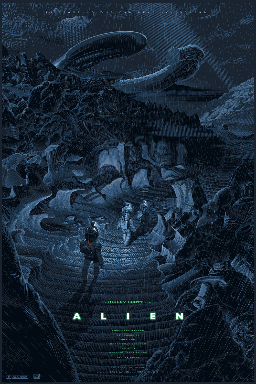 Poster ALIEN Metal Variant Laurent Durieux – RARE PRINTS AND POSTERS