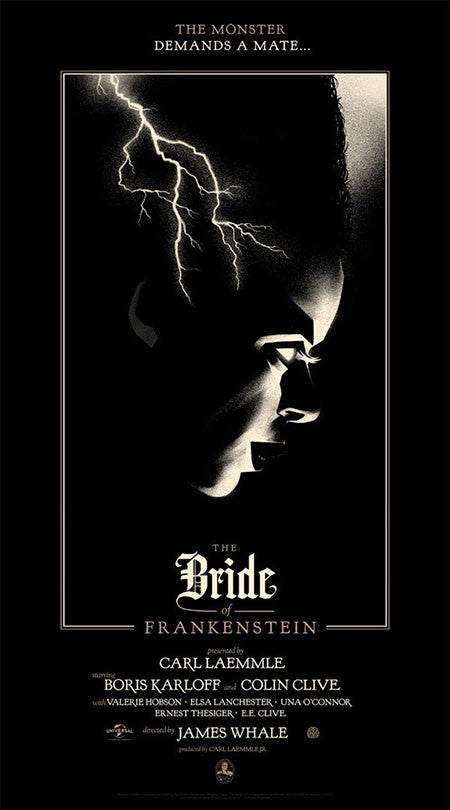BRIDE OF FRANKENSTEIN, THE by Olly Moss